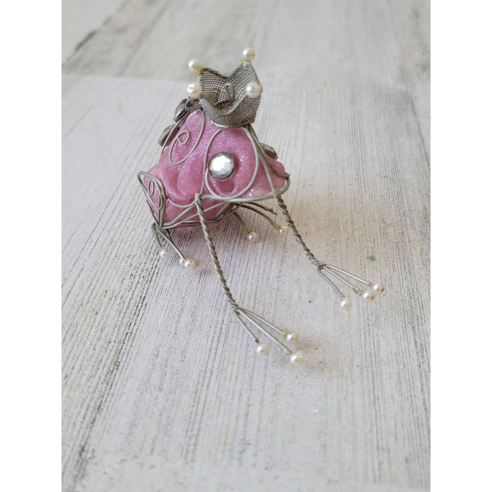 Unique Princess Frog Crown pink mini figure decor