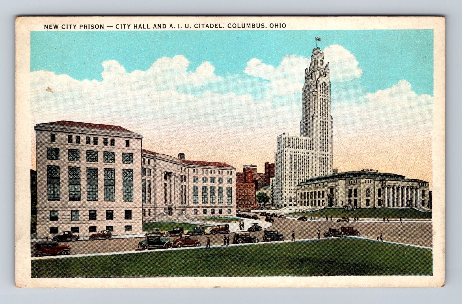 Columbus OH-Ohio, New City Prison, Antique, Vintage PC Souvenir History Postcard