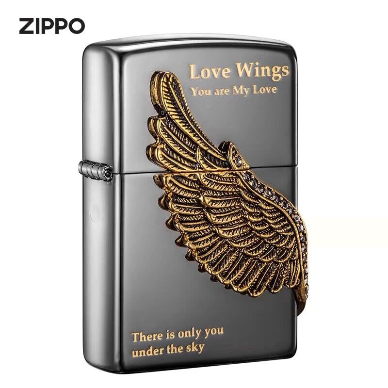 Zippo windproof kerosene lighter Wings of Love Gift for Boyfriend