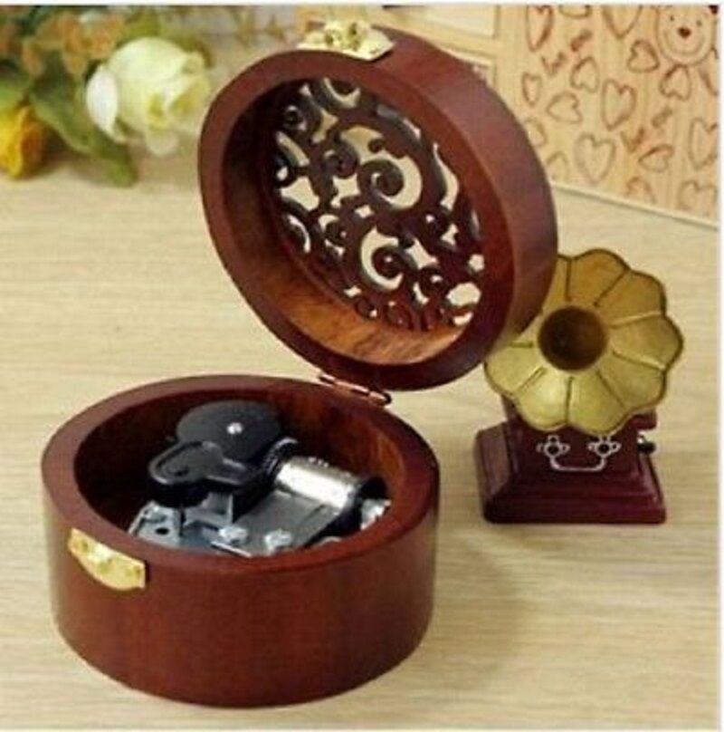♫ CIRCLE CARVING WOODEN   MUSIC BOX :    A THOUSAND YEARS  ♫