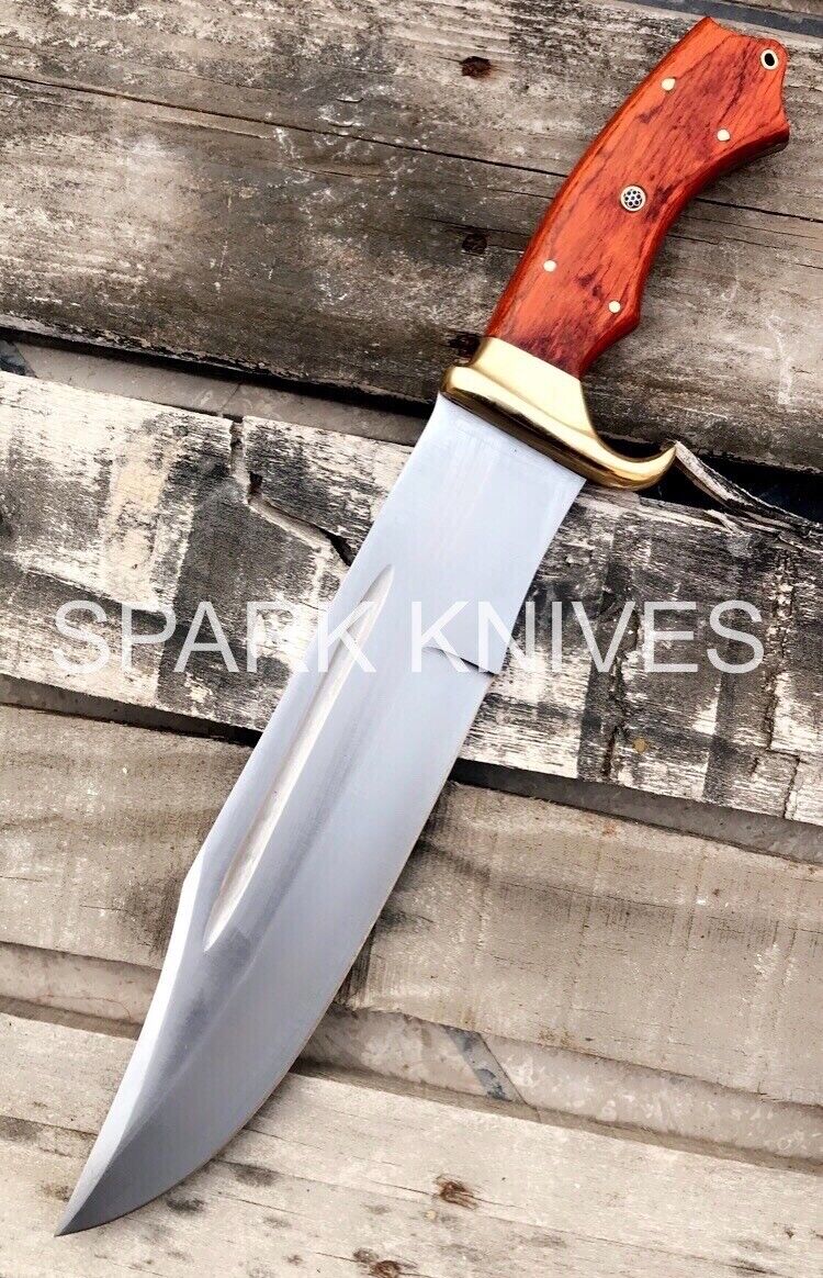 15'' SPARK CUSTOM EXTREME SURVIVOR BOWIE HUNTING KNIFE WITH LEATHER SHEATH