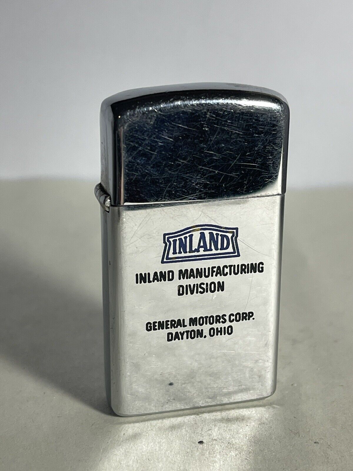 1971 Vintage Inland Manufacturing Division General Motors Slim Zippo Lighter