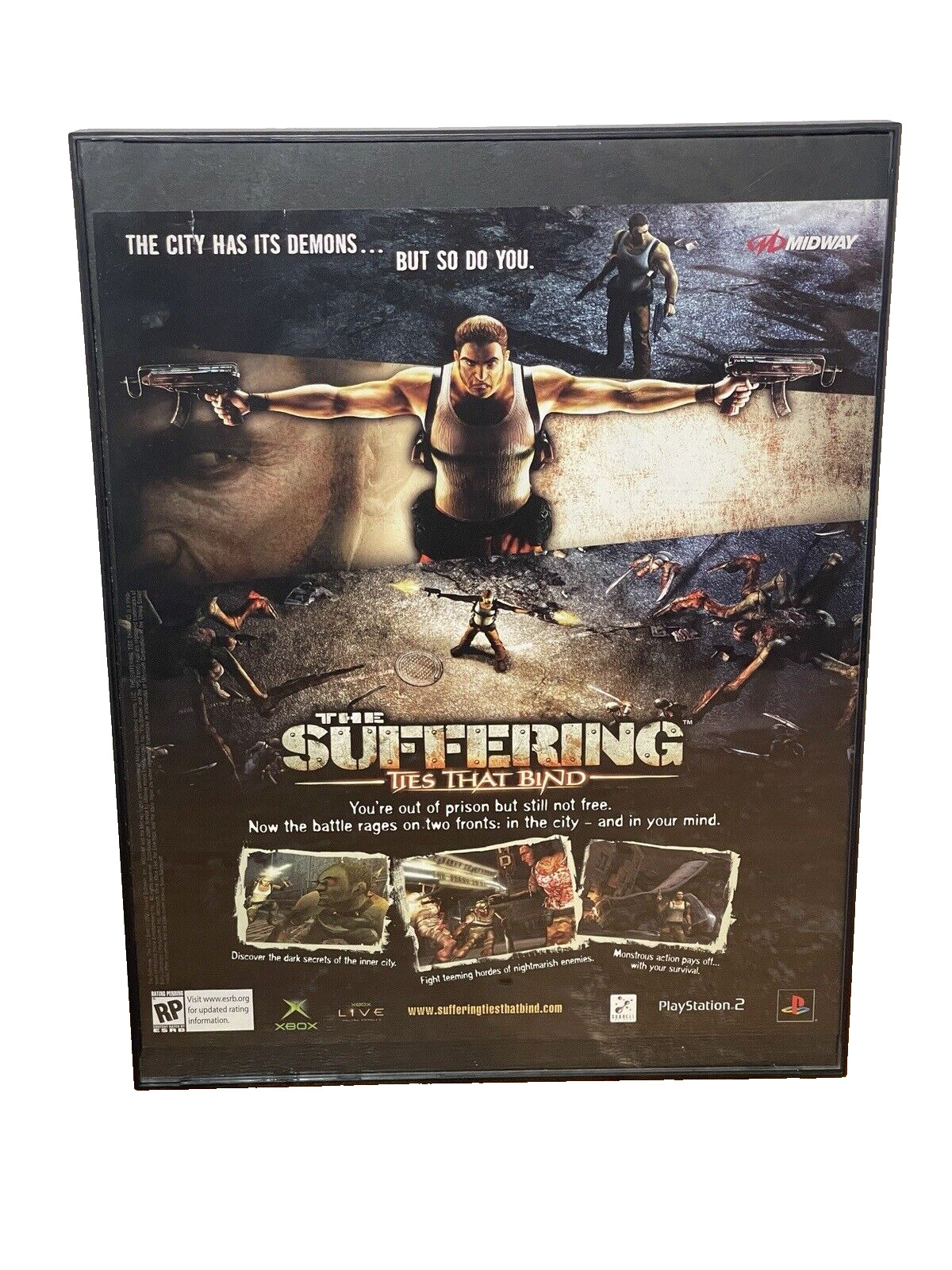 The Suffering Ties That Bind PS2 XBOX PC - 2005 Video Game Print Ad Framed