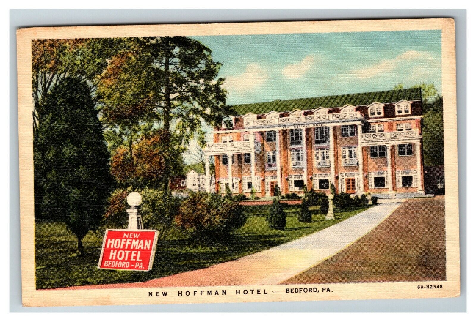 New Hoffman Hotel, Bedford PA Vintage Postcard