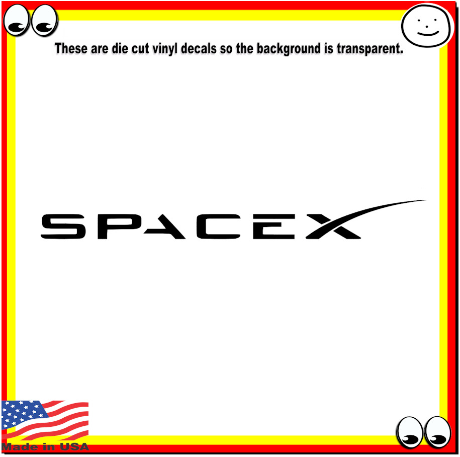 Space X  Vinyl Cut Decal Sticker Logo Spacex