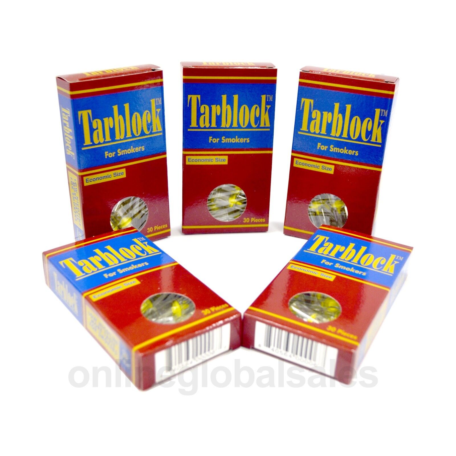 TARBLOCK Disposable Cigarette Filter Tips 5 Packs (150 filters) ~Free Shipping