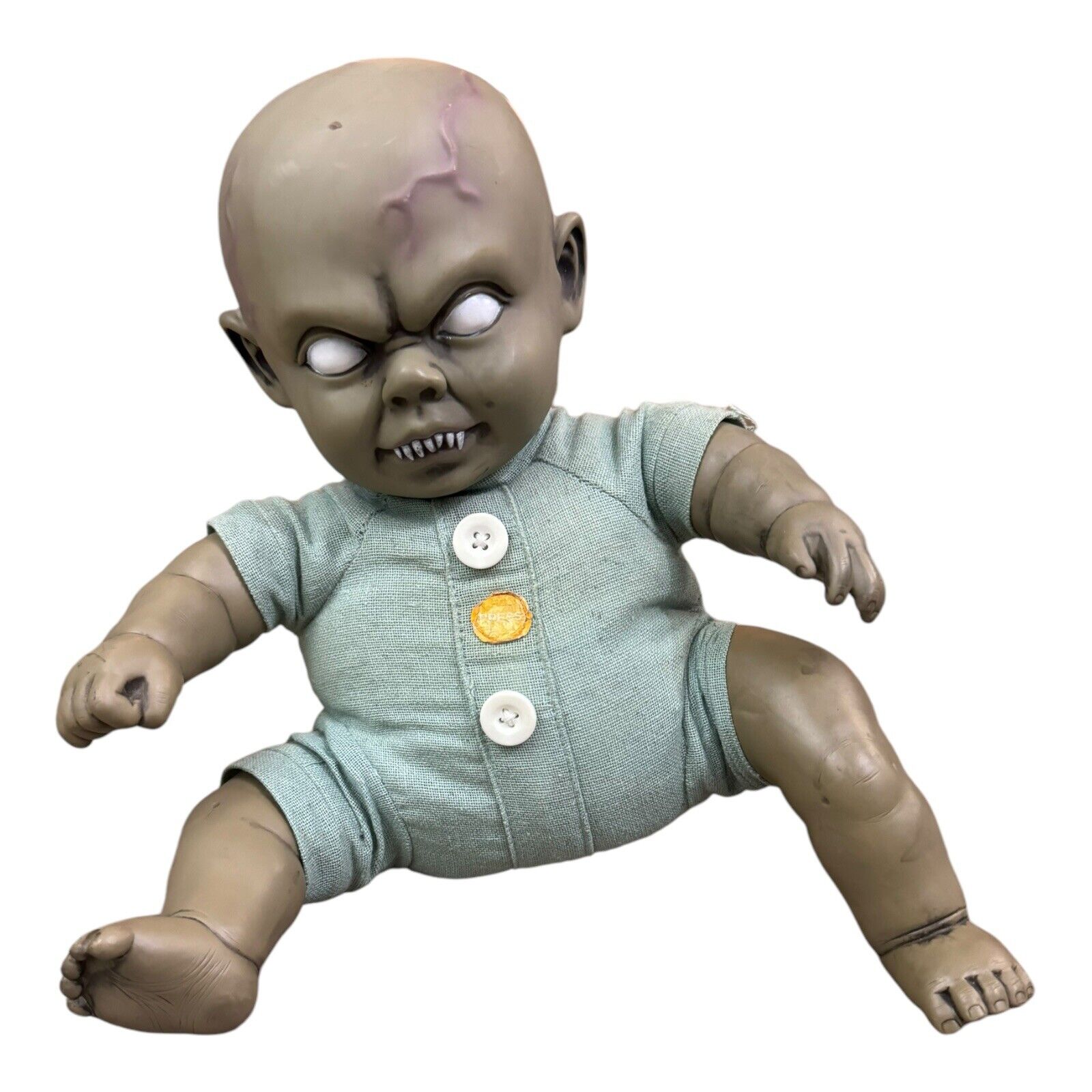 Spirit Halloween Zombie Baby The Wiggler Animated Horror Baby Tested & Works 13”