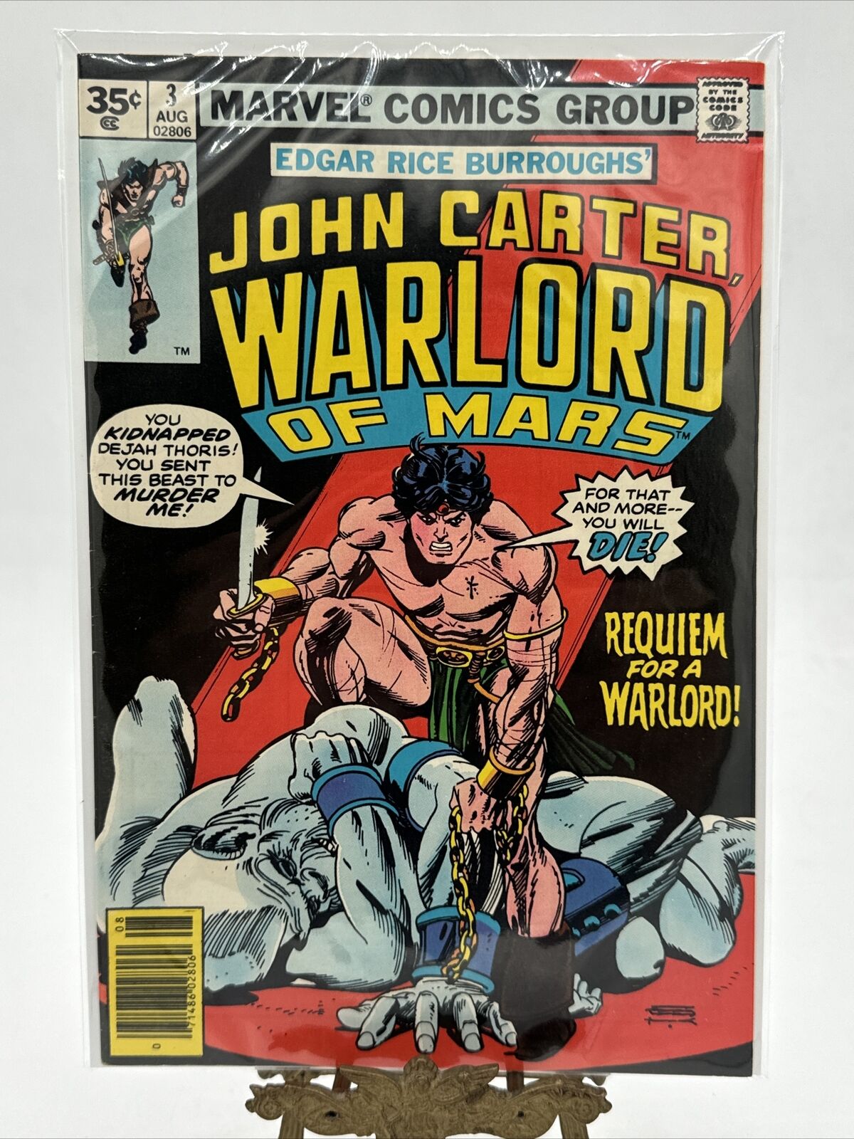 John Carter, Warlord of Mars #3 (Marvel 1977) 35 cent variant VF
