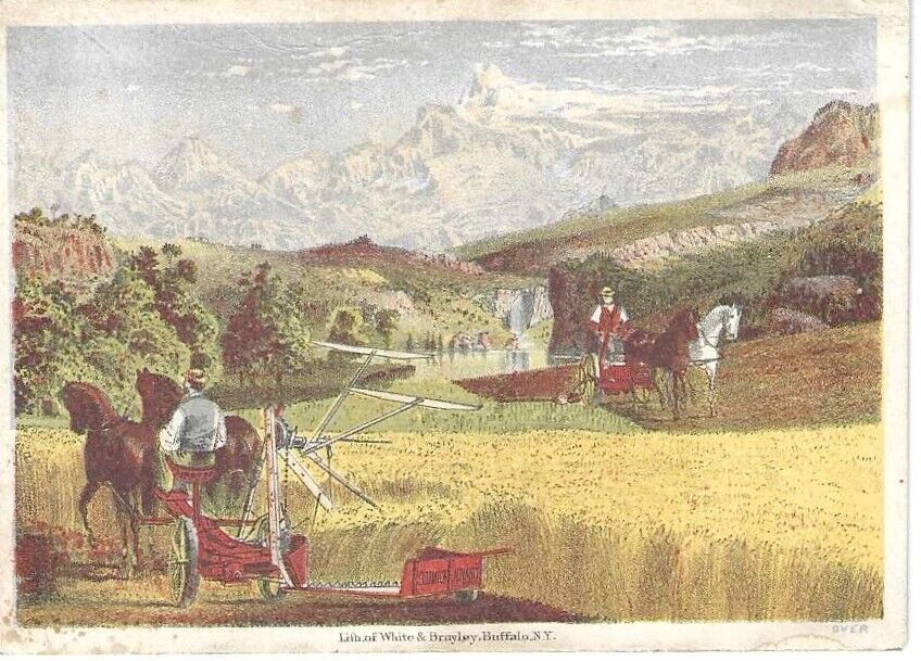 [Agriculture] McCormick & Bro. Trade Card For Reaping And Mowing Machines
