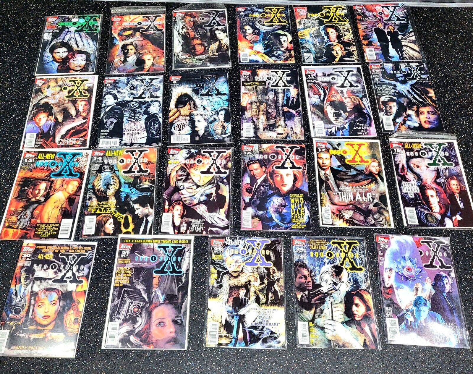The X-Files 1995 Topps Comic Book Lot of 23  #1 To 18 & 20 To 23 All VF- NM