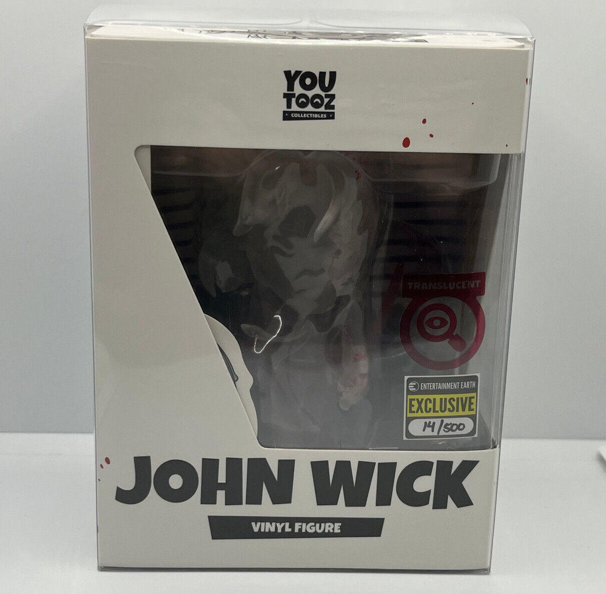 Youtooz John Wick Bloody Translucent EE Exclusive Limited Edition Figure 14/500