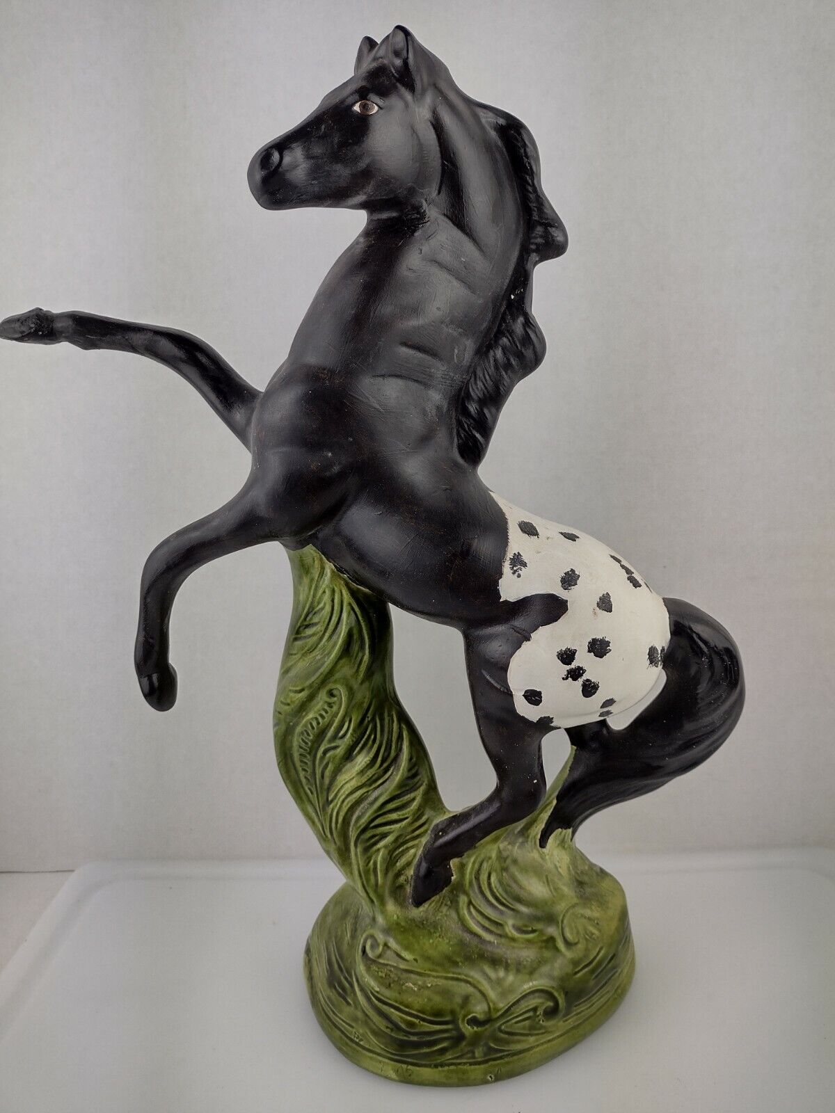 Vintage Horse Black Speckled Happaloosa Horse 