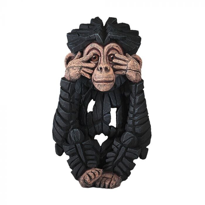Baby Chimp Edge Hear No Evil Figurine Evocative - Marble Castings Blend
