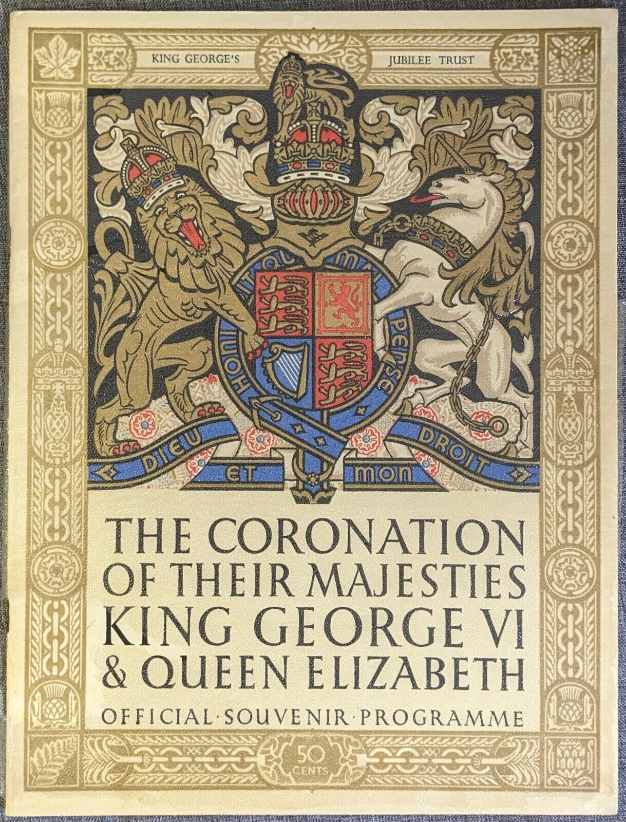 1937 King George VI & Queen Elizabeth Coronation Souvenir Program, USA EDITION