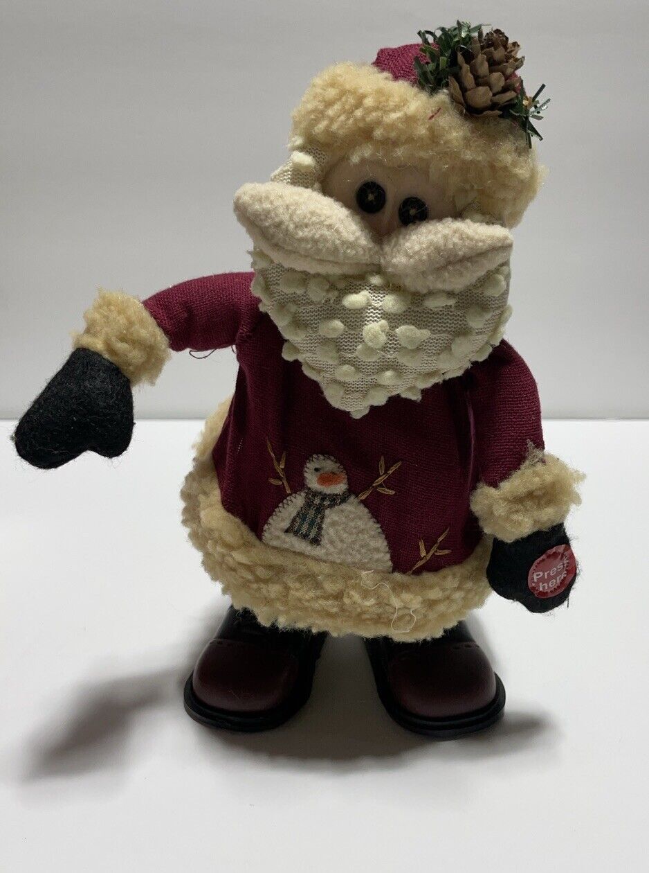 Vintage Country Lace Dancing & Singing Country Santa 9.5”