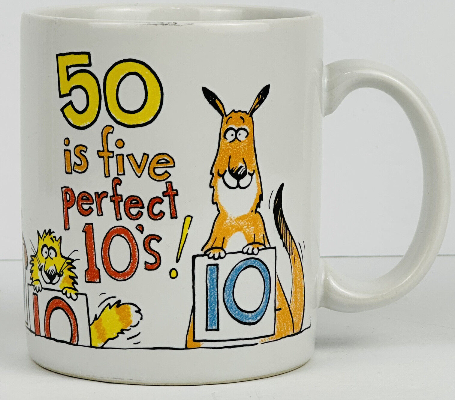 Hallmark Shoebox Greetings 50th Birthday Mug Cup 50 Is Five Perfect 10s 