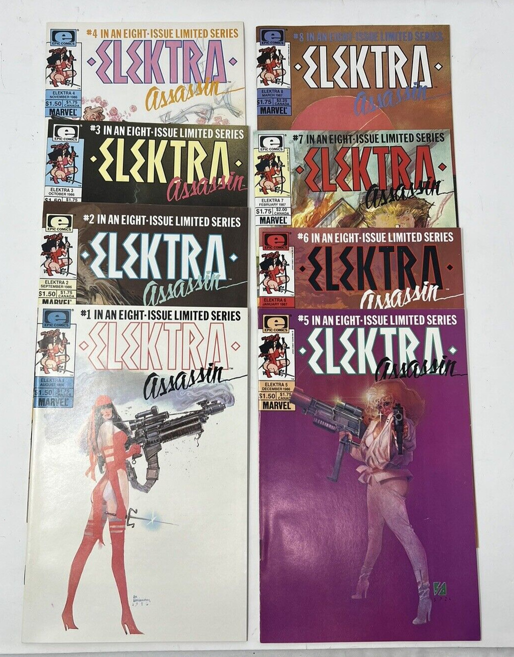 Elektra: Assassin #1 - #8 Full Series NM -(Marvel, 1986)