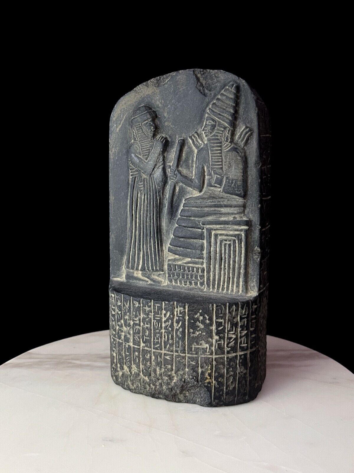 Babylon law code of Hammurabi - Akkadian Cuneiform Mesopotamian art / sculpture