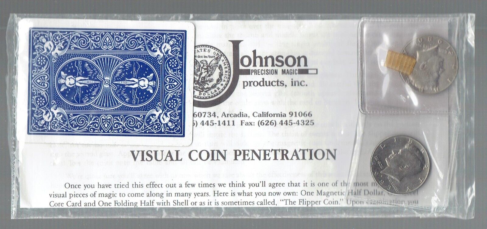 Visual Coin Penetration - by Johnson Products - Vintage Coin Magic