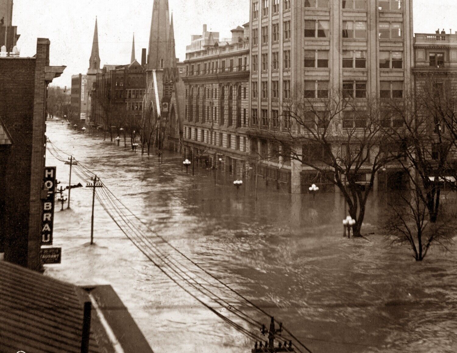 1913 Flood in Dayton, Ohio Vintage Photograph 8.5\