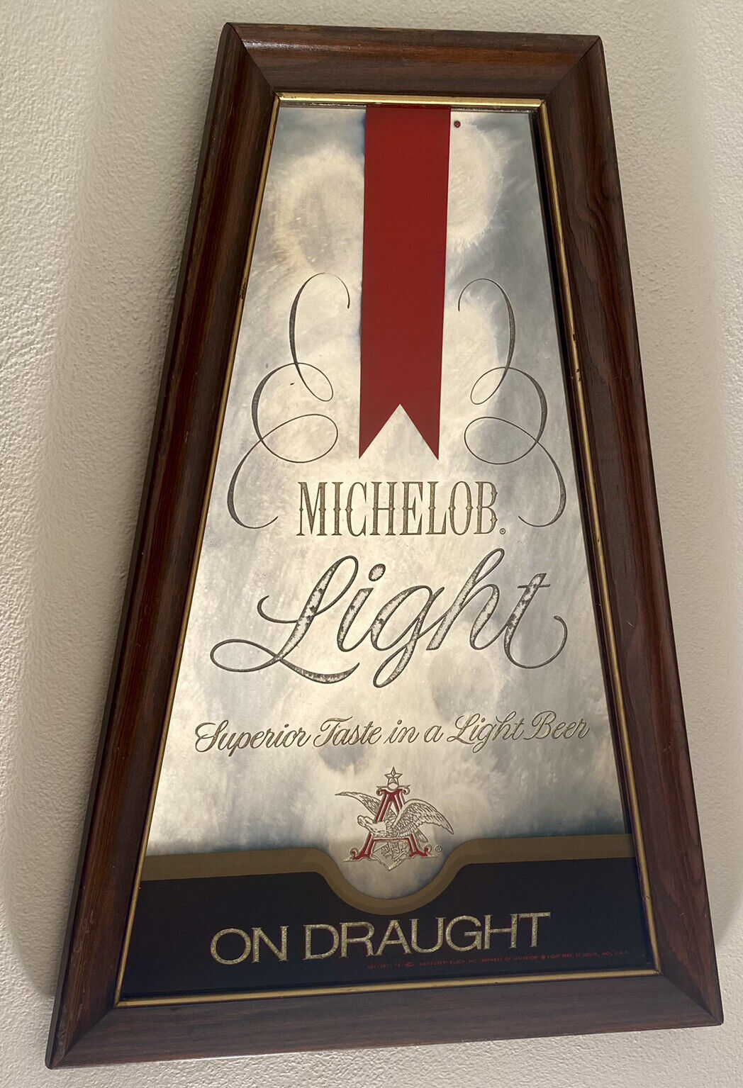 Vintage Michelob Light Smoked Mirror 