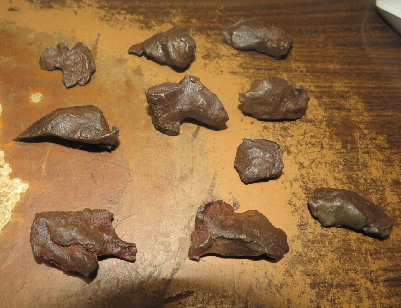 190 GM. LOT OF 10 SMALL Egypt Gebel Kamil Iron meteoriteS complete individuals