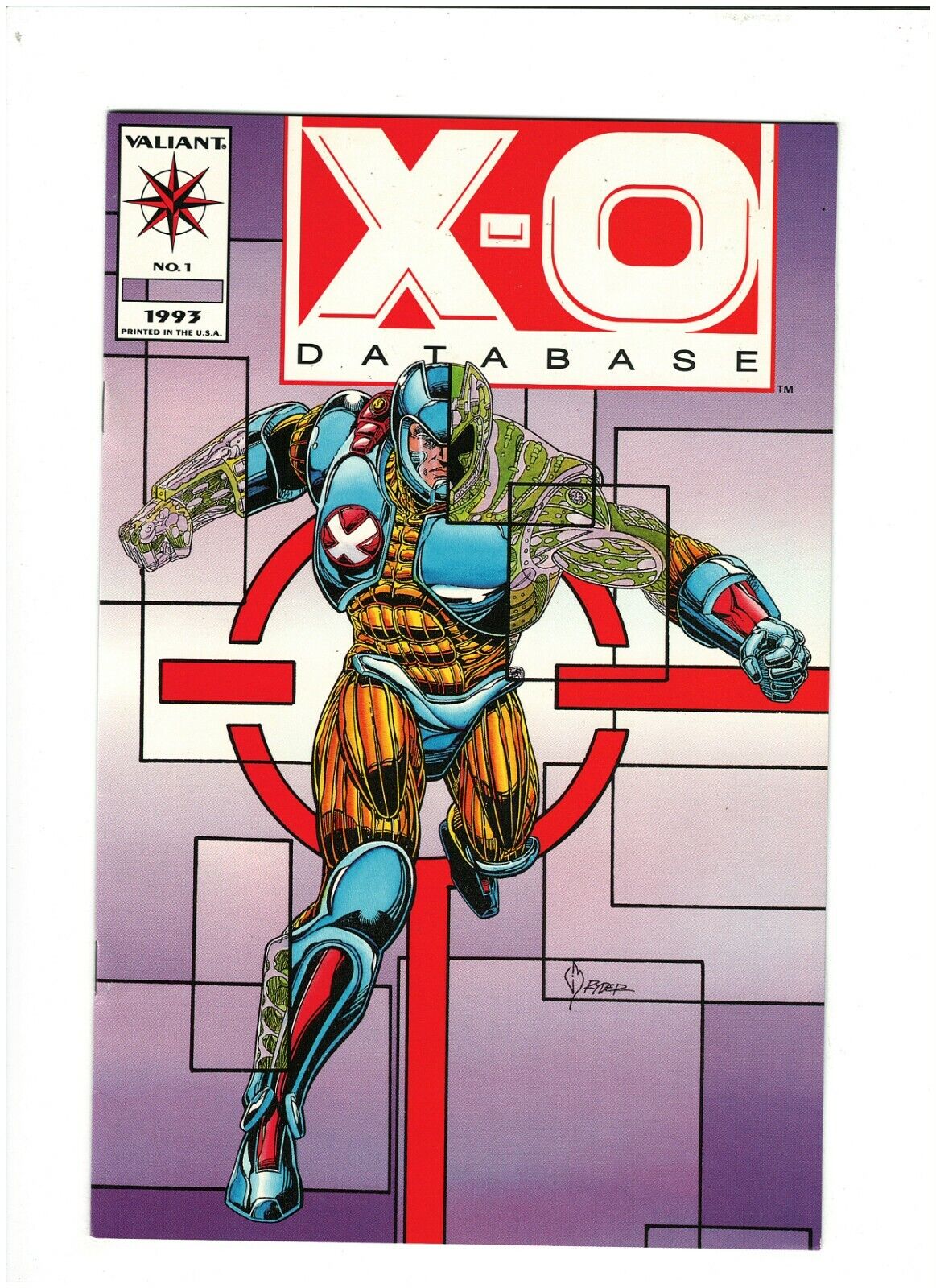 X-O Manowar Database #1 VF+ 8.5 Valiant Comics 1993