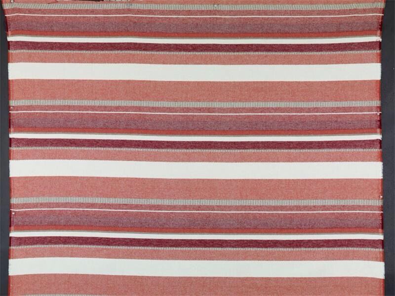 Duralee Red Wool Stripe Upholstery Fabric- Quintessence/Coral (15629-31) 2 yds