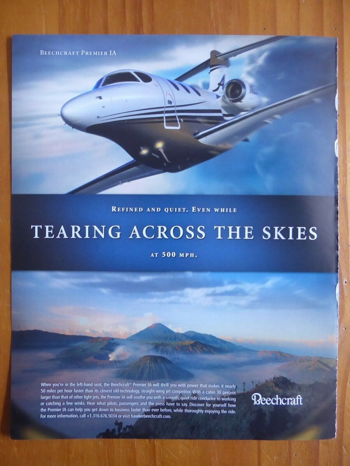 6/2008 PUB RAYTHEON BEECHCRAFT PREMIER IA BUSINESS AIRCRAFT ORIGINAL AD