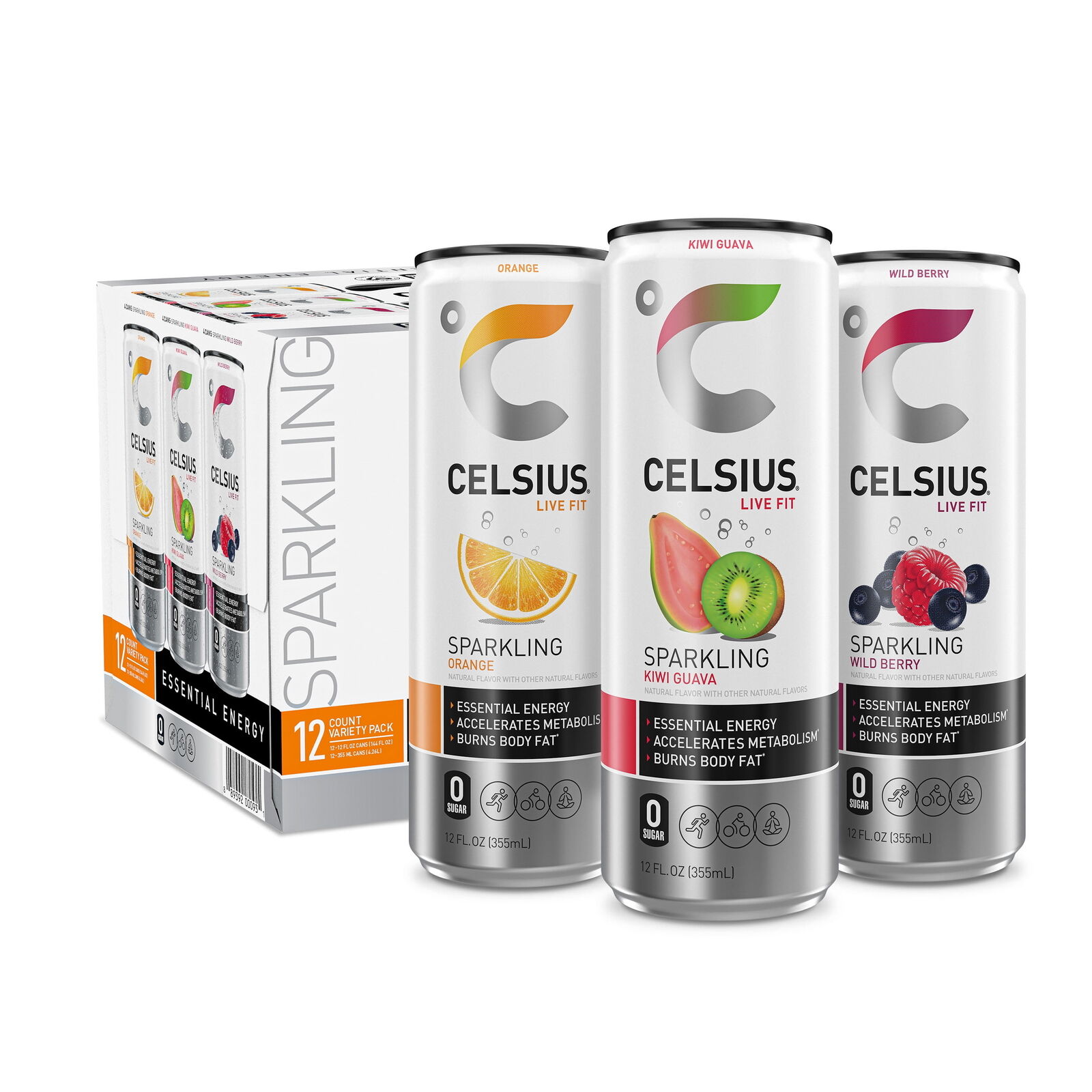 CELSIUS Sparkling Original Variety Pack, Functional Essential Energy Drink