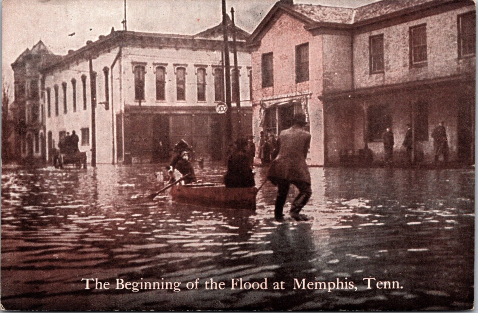 PC The Beginning of the Flood at Memphis, Tennessee AD The Free Sewing Machine