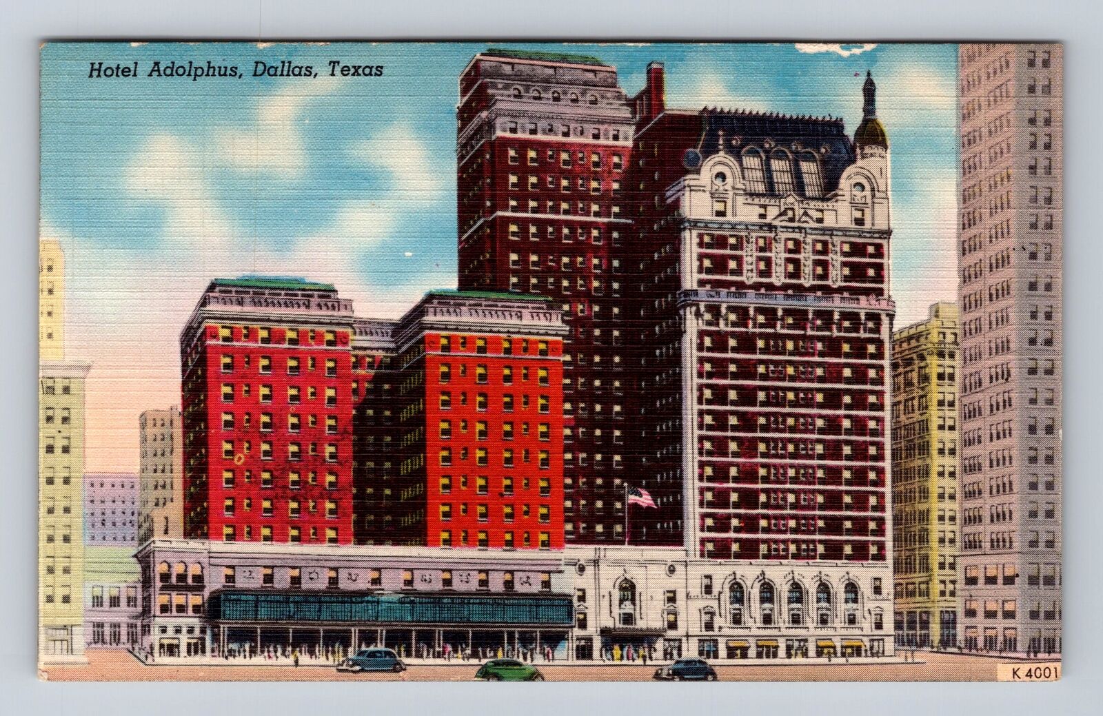 Dallas TX-Texas, Hotel Adolphus, Advertisement, Antique, Vintage Postcard