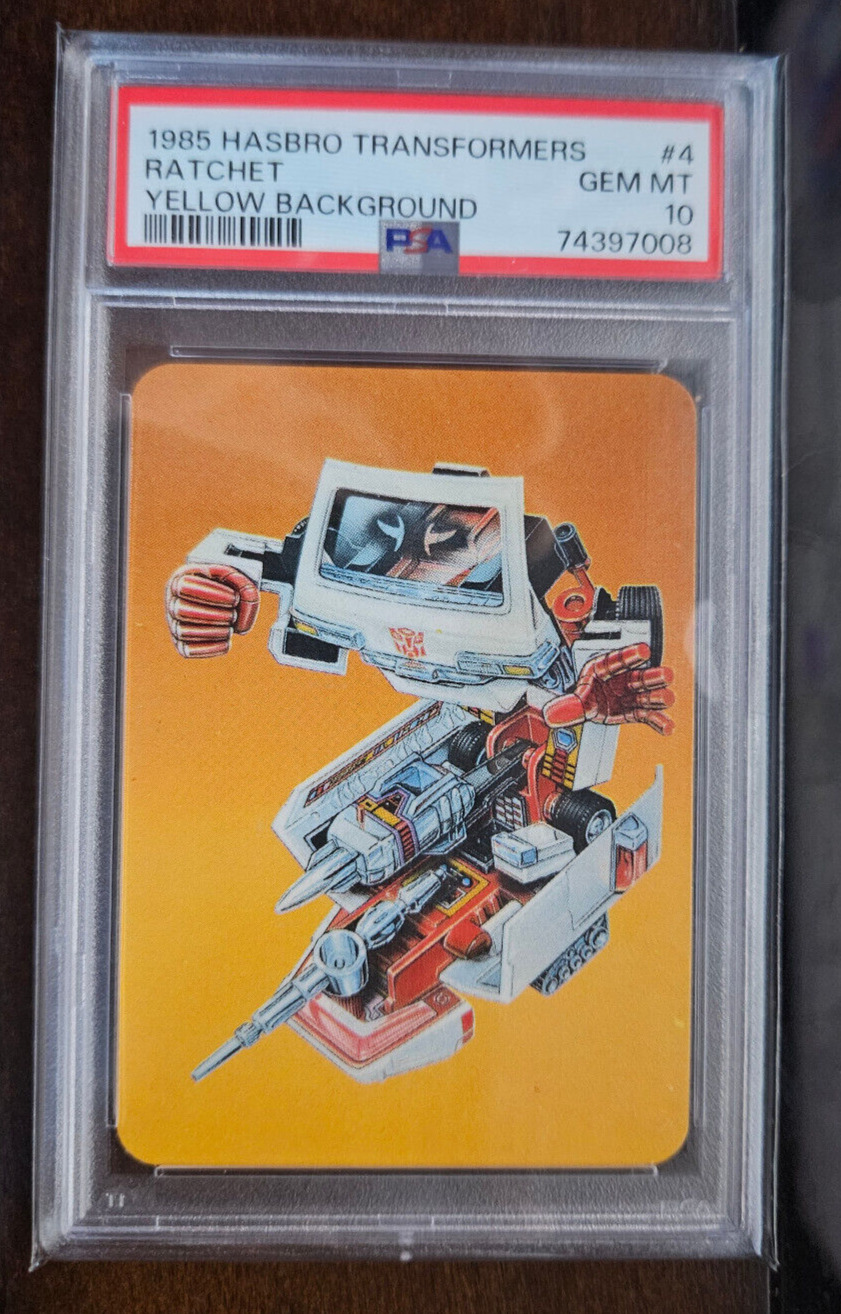 1985 Hasbro Transformers  #4  Ratchet    PSA 10  Orange Background  Tough