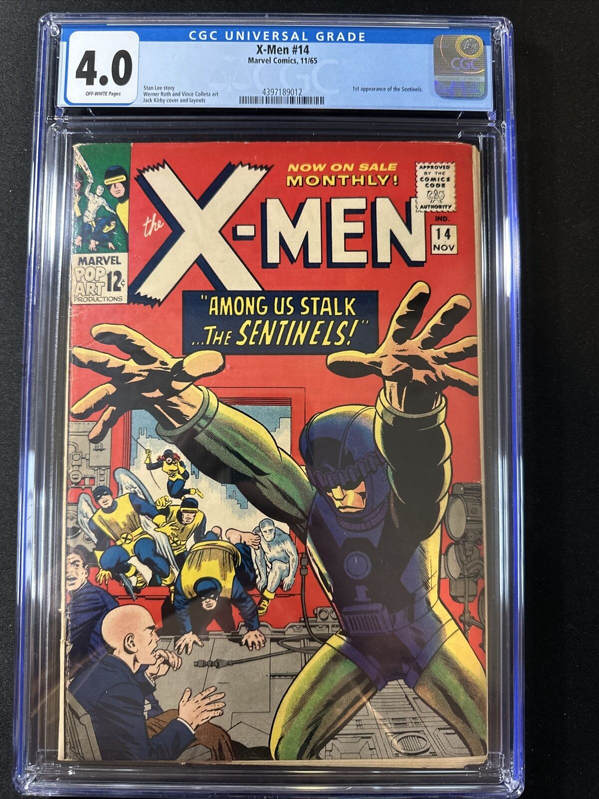 X-Men #14 CGC 4.0 Off White Pages Vintage Old Silver Age Marvel Comics 1965