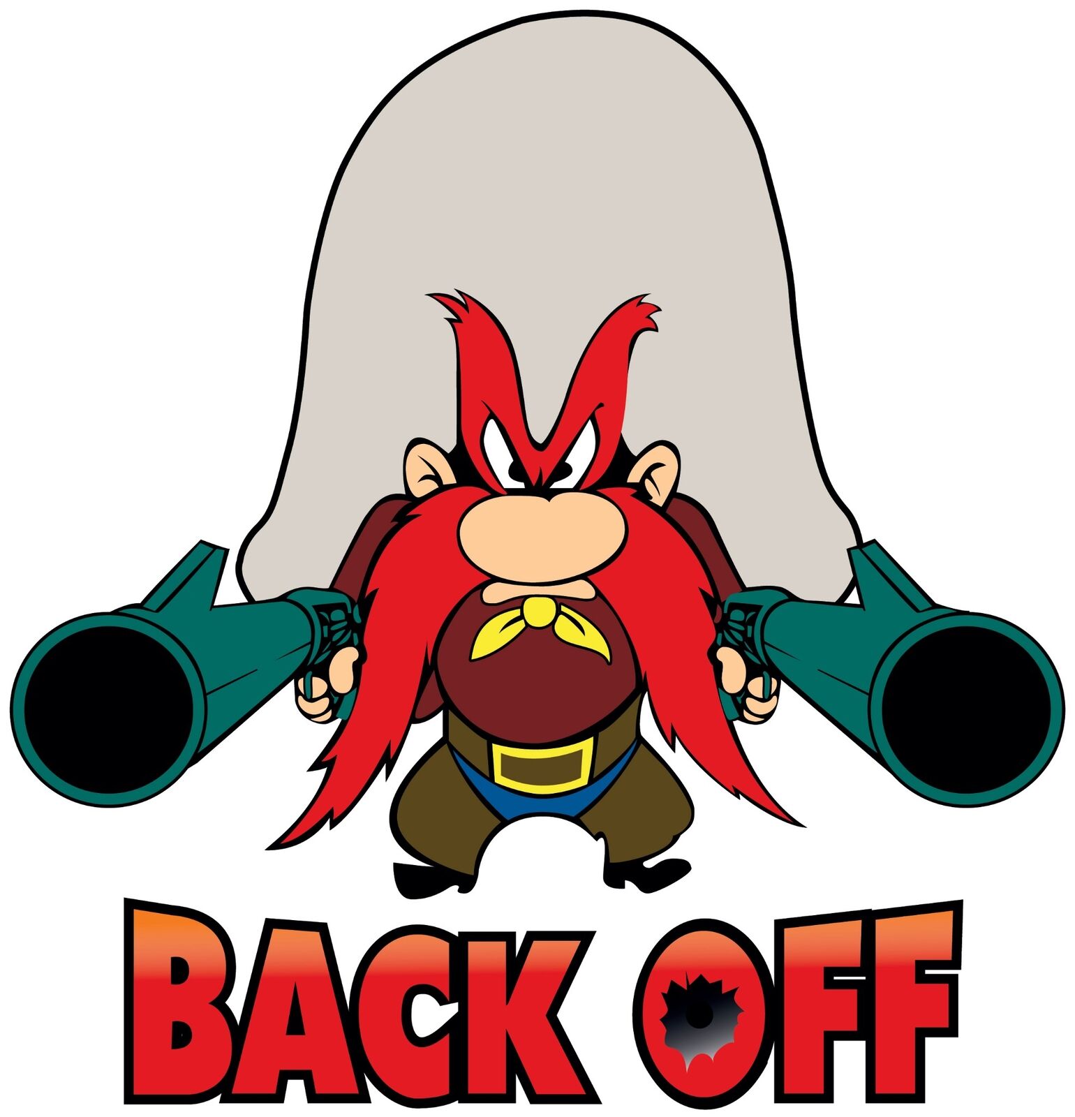Yosemite Sam Back Off Sticker / Vinyl Decal  | 10 Sizes with TRACKING