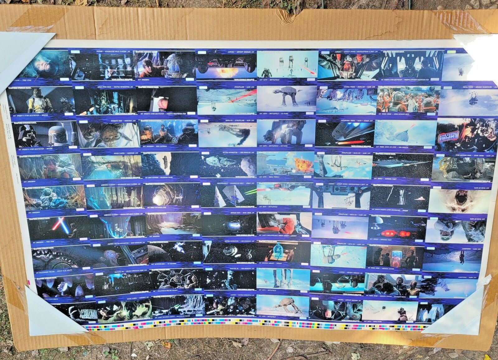 1995 Topps Wide Vision Star The Empire Strikes Back Uncut 3 Sheets 216 Cards