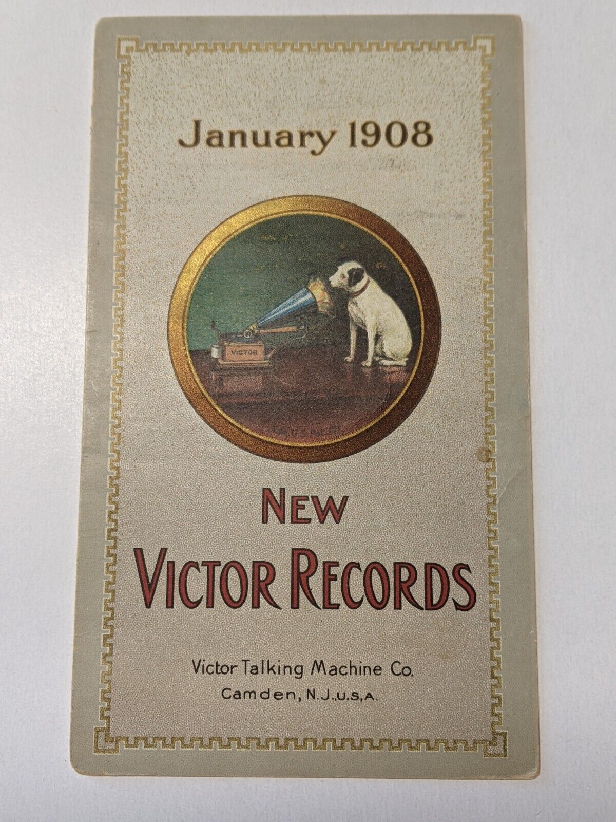 Antique Victor Talking Machine Records January 1908 Catalog Pamphlet Caruso