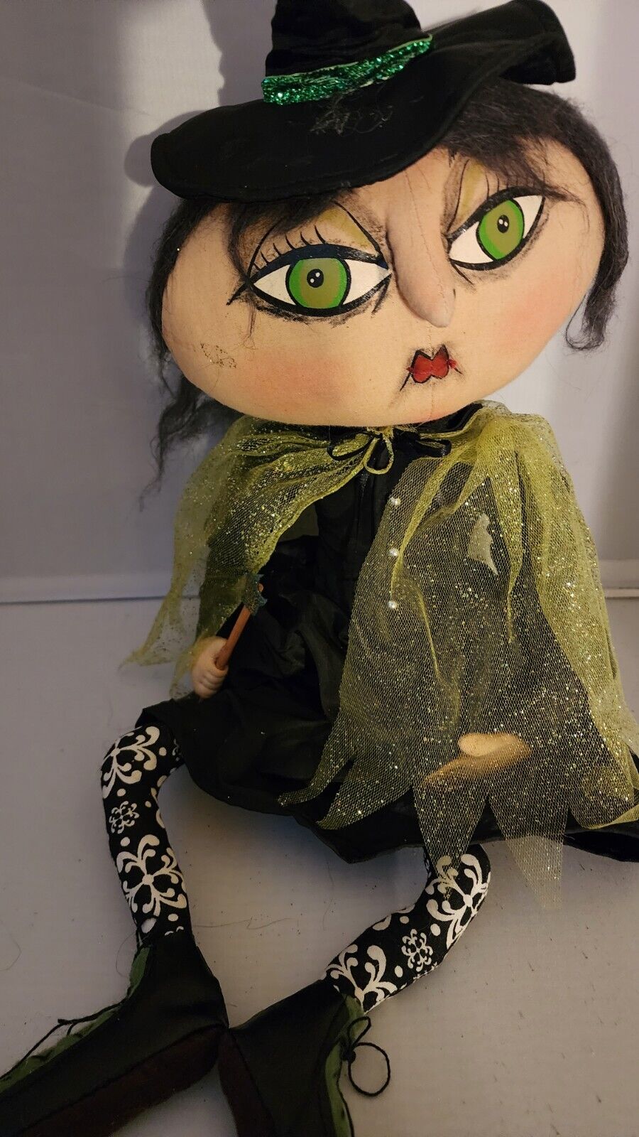 Joe Spencer-Gathered Traditions Holloween Witch Doll