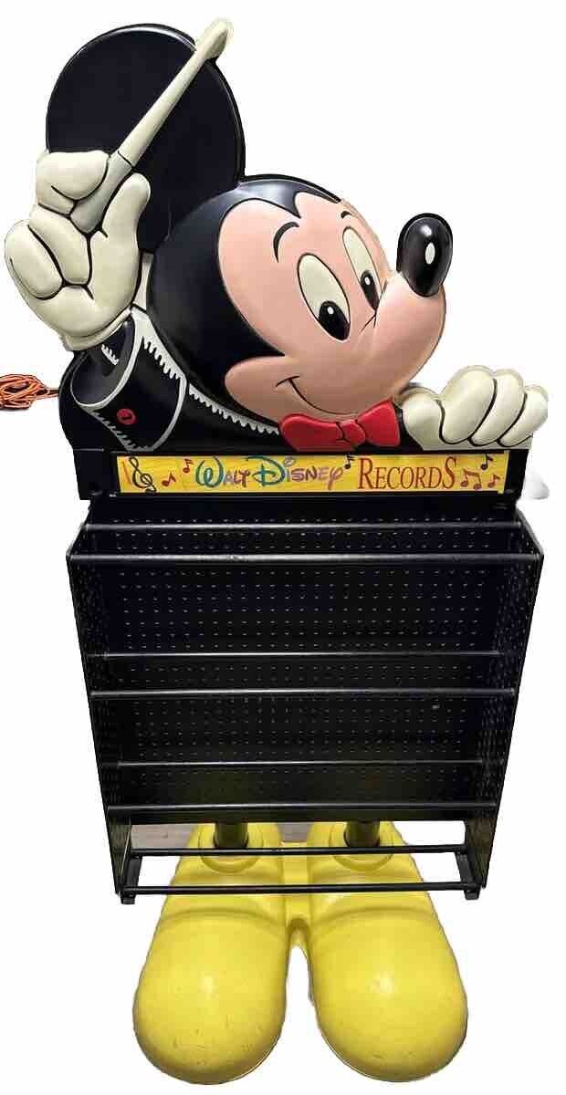 Vintage Disney Record Store Sign 3D Mickey Mouse 5ft 6inch Tall Life Size RARE