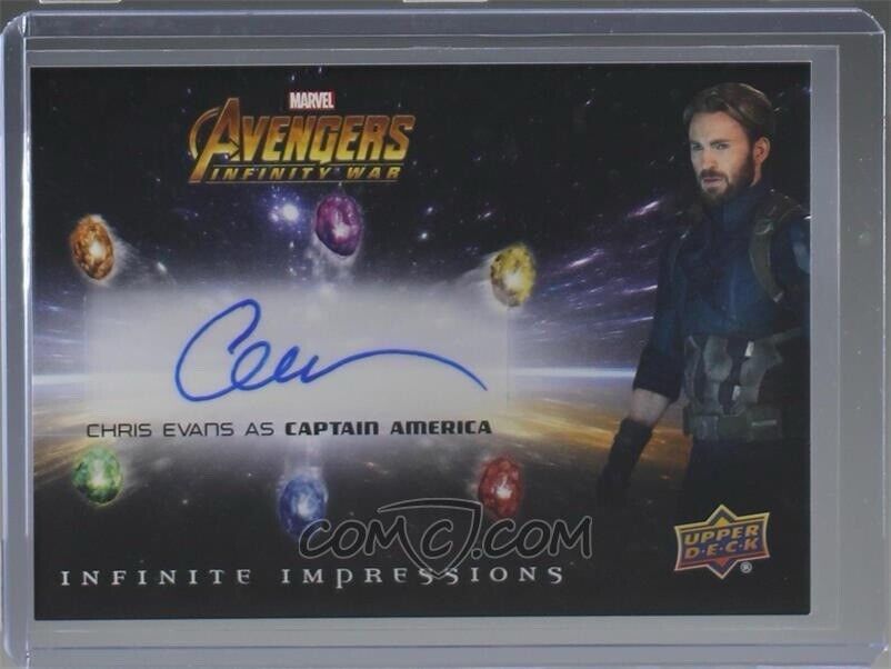 2012 Marvel Avengers Infinity War Chris Evans as Captain America On Card Auto