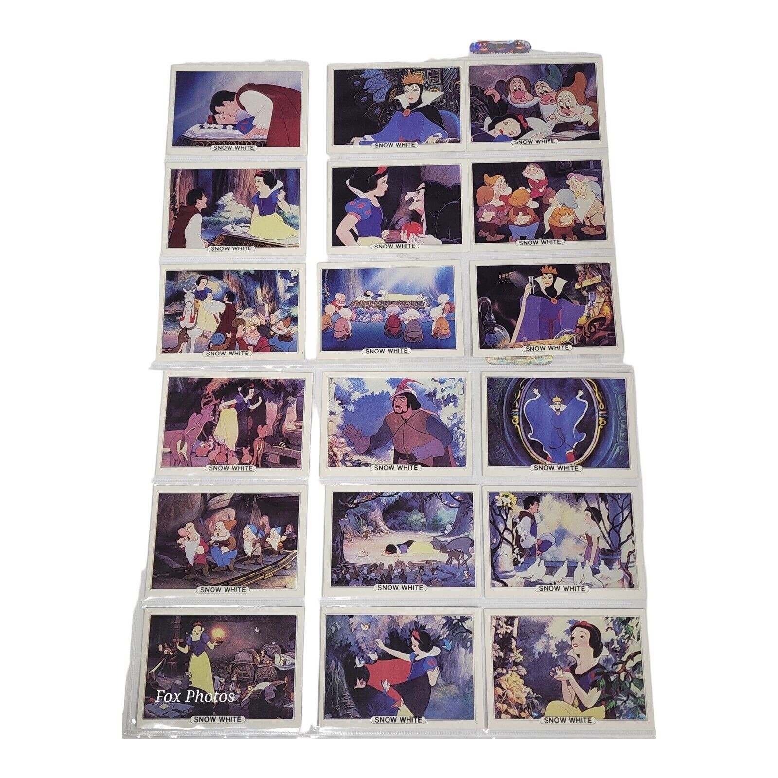 Disney Snow White Movie Scene Trading Cards Series A Set #5 Complete 1-18