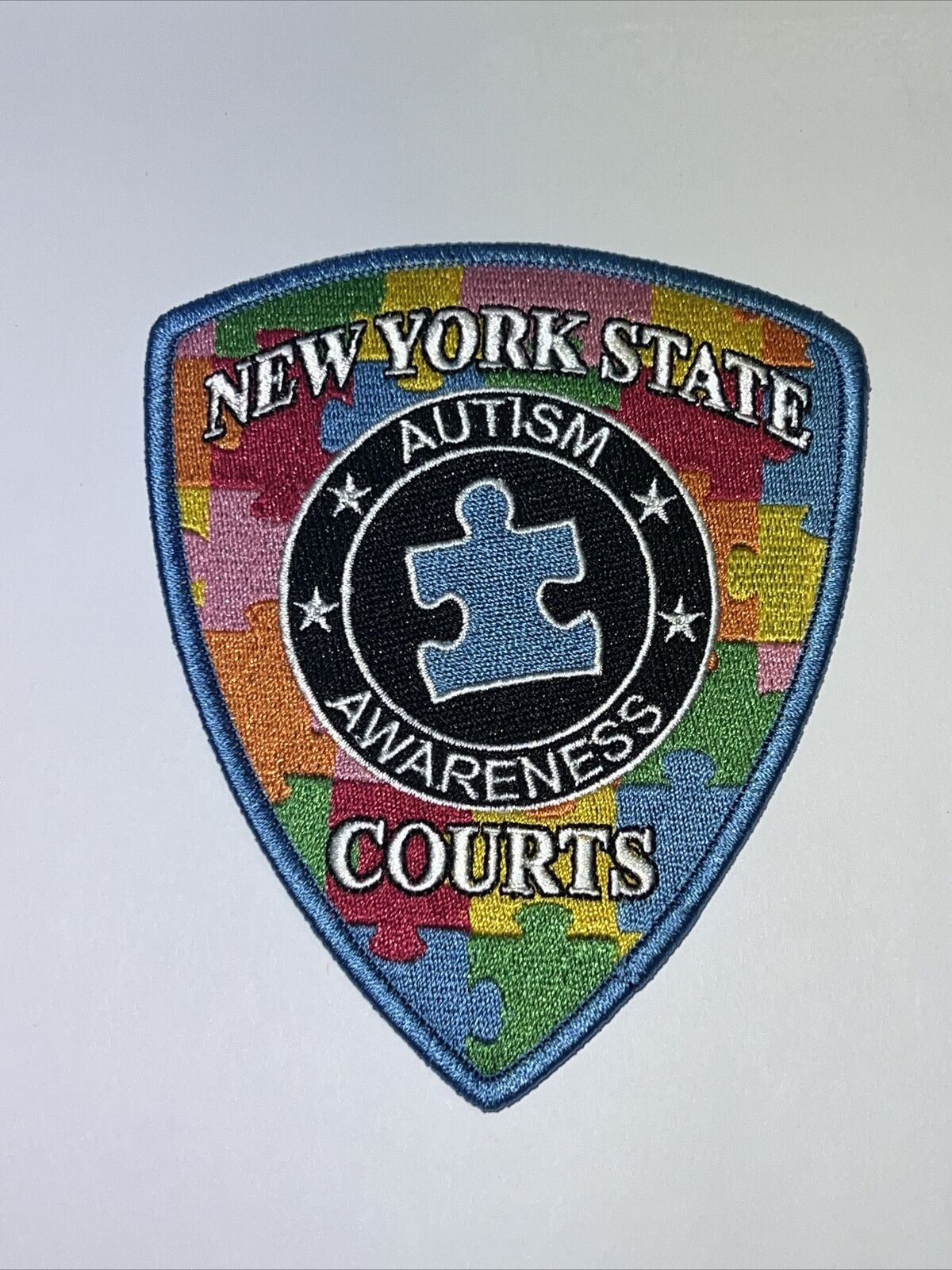 New York State Courts Police Autism Awareness Police Patch NY