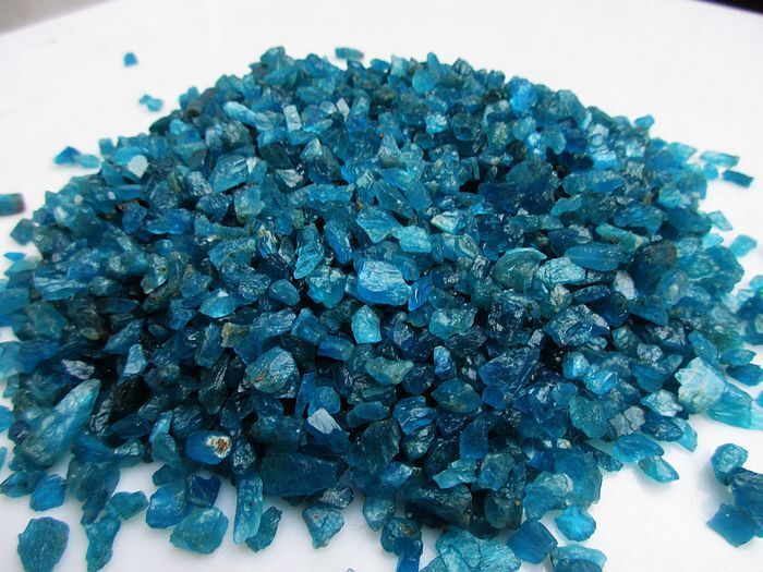 100g 700-900pcs  Natural Dark blue apatite Stones Reiki Rough Mineral Healing 