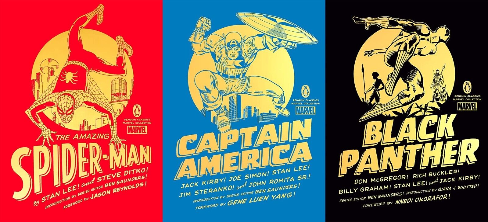 Penguin Classics Marvel Collection Set: Spider-Man, Capt. America, Black Panther