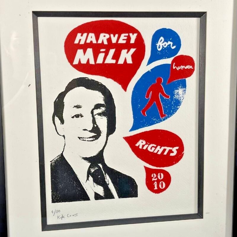 Harvey Milk San Francisco 1979 Mayor California ballot gay campaign Framed Rare