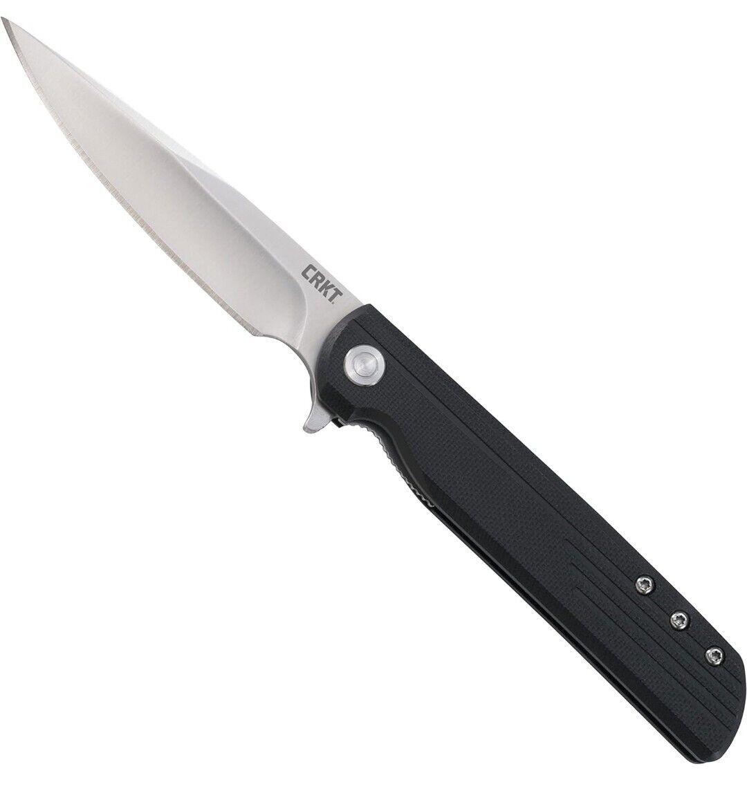 CRKT 3801 LCK + ASSISTED OPEN FLIPPER KNIFE IKBS PIVOT GRN HANDLE 3.3\