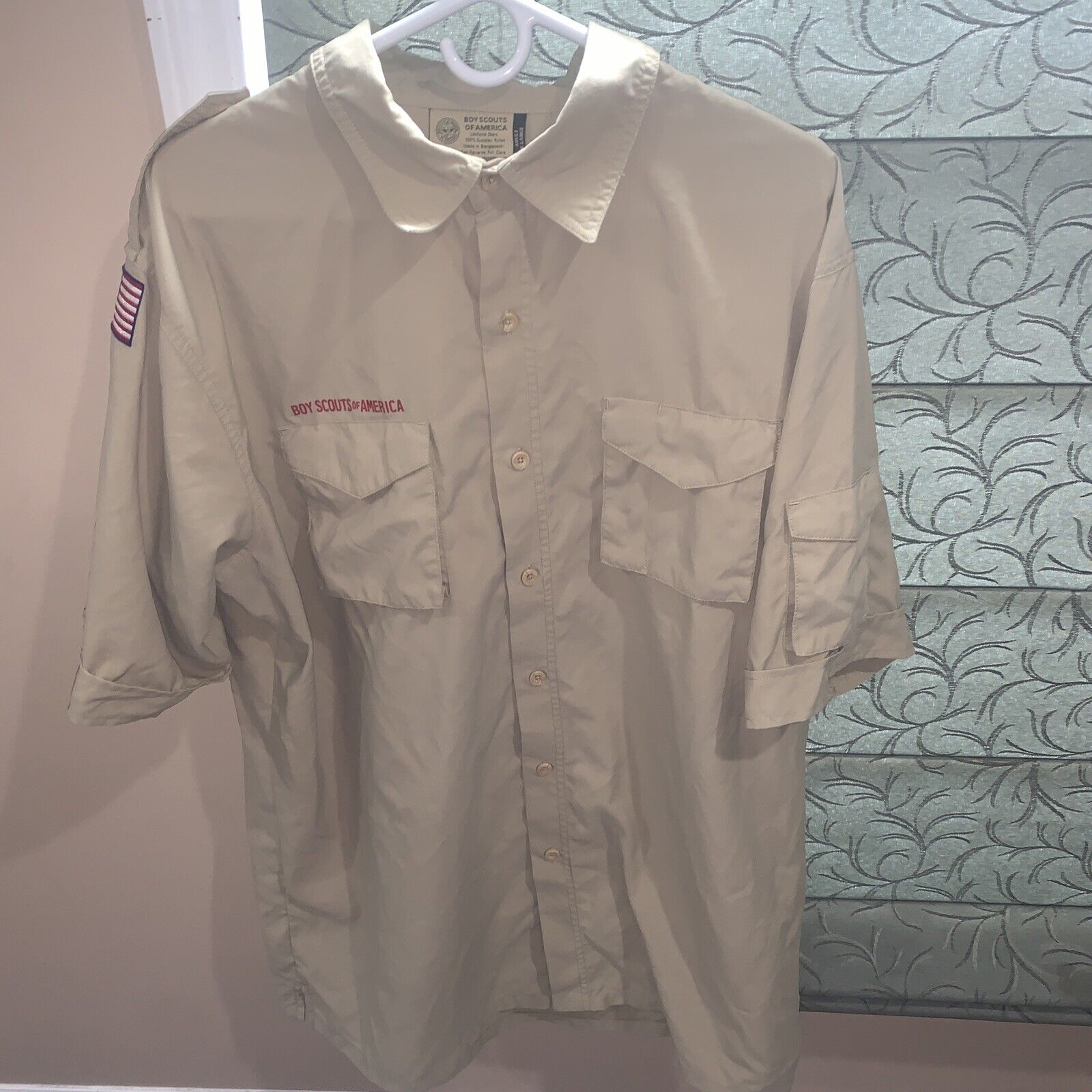Boy Scout BSA UNIFORM New Style SHIRT Adult Mens Extra Large XL Short Sleeve J18