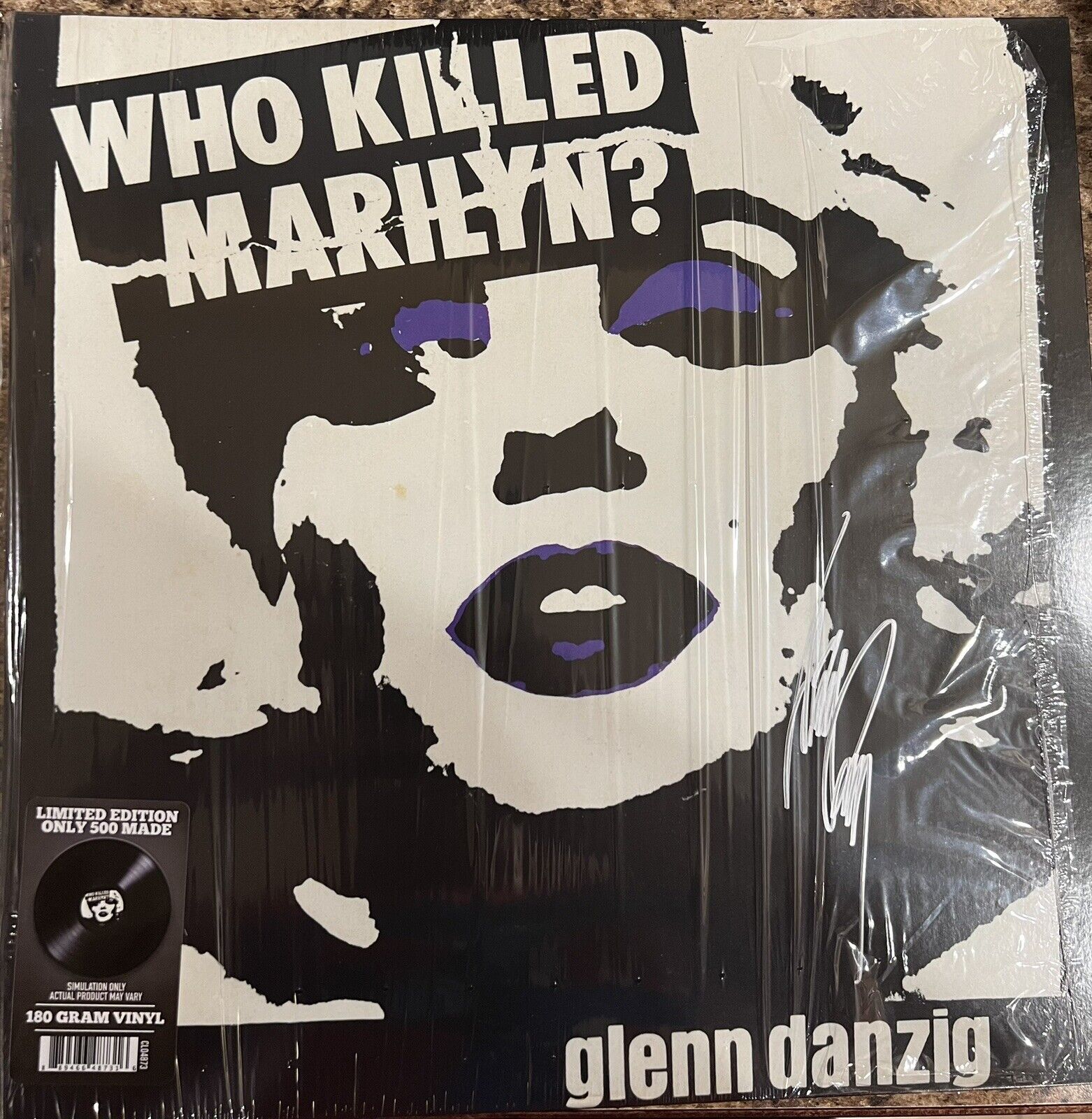 2023 Glenn Danzig Who Killed Marilyn? 180 Gram BL Vinyl SOLD OUT 500 COPIES ONLY