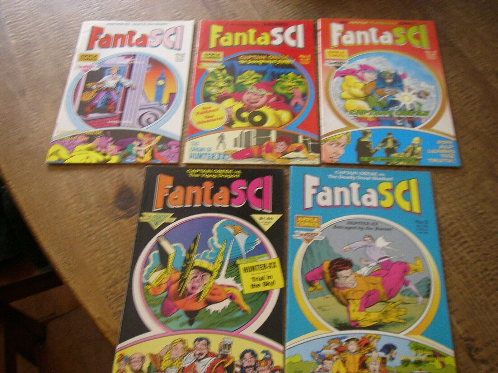 Fantasci #2,3,5,6,9 lot of 5 Warp comics, Captain Obese, 1986,fn+/vf