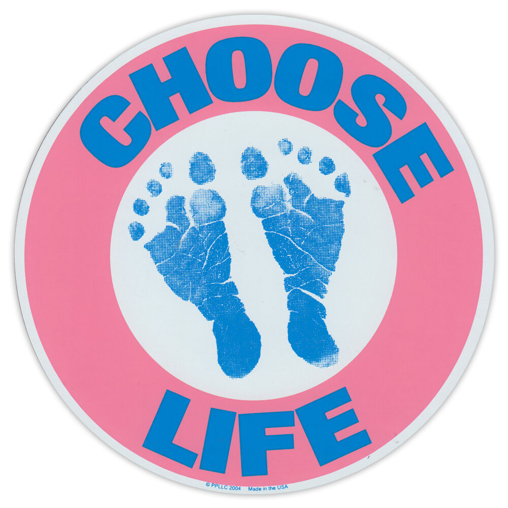 Round Magnet - Choose Life - Pro Life Anti Abortion - Magnetic Bumper Sticker